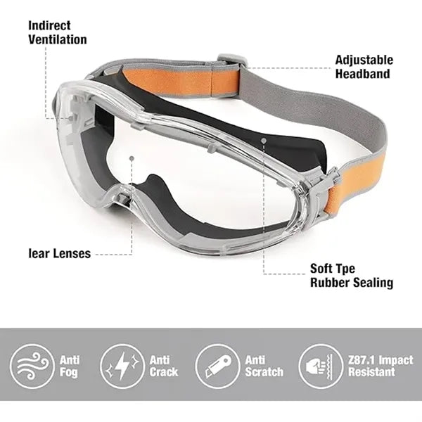 Anti Fog Clear Lens Goggles