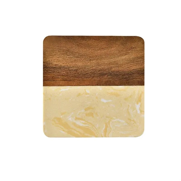 Marble And Acacia Wooden Coasters