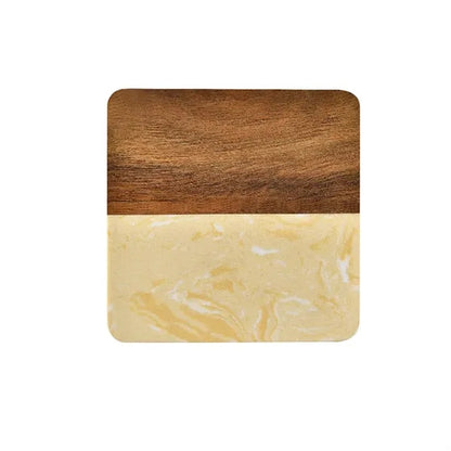 Marble And Acacia Wooden Coasters