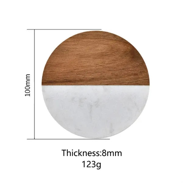 Marble And Acacia Wooden Coasters