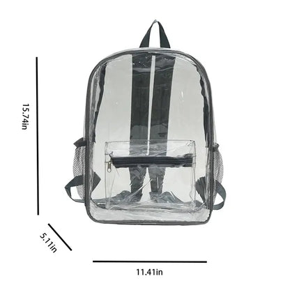 Large Clear Backpack Girls Women School Bookbag Heavy Duty