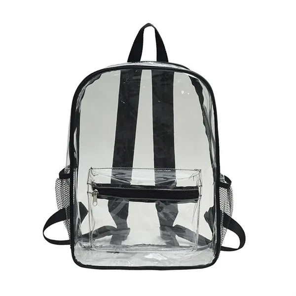 Large Clear Backpack Girls Women School Bookbag Heavy Duty