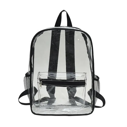 Large Clear Backpack Girls Women School Bookbag Heavy Duty