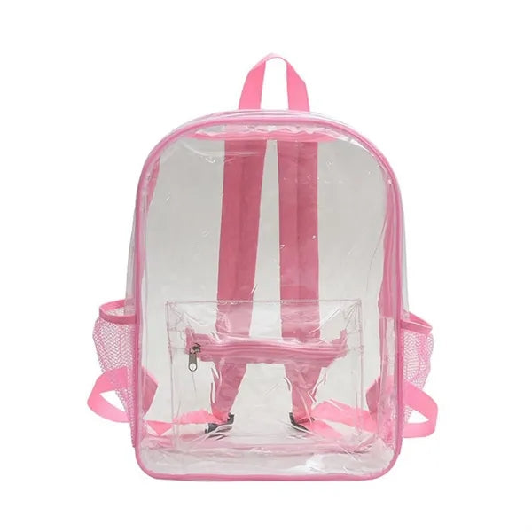 Large Clear Backpack Girls Women School Bookbag Heavy Duty