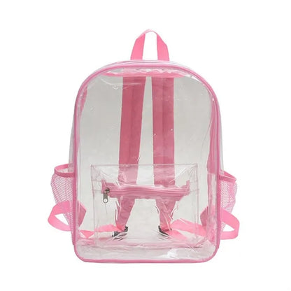 Large Clear Backpack Girls Women School Bookbag Heavy Duty