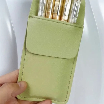 Pocket Faux Leather Pen Holder Pouch Multipurpose Saver