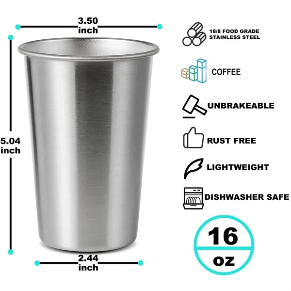 Stainless Steel 12oz Pint Cup Tumbler