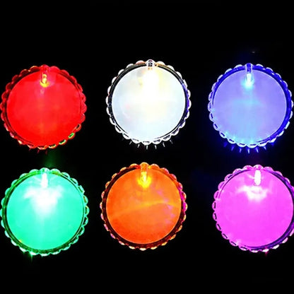 2" Lighted Glow LED Button Pin Badge