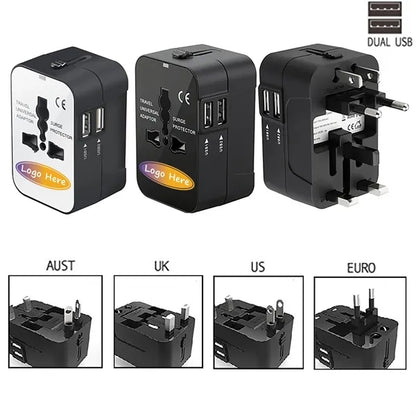 Universal Plug Adapter With 2 USB Ports