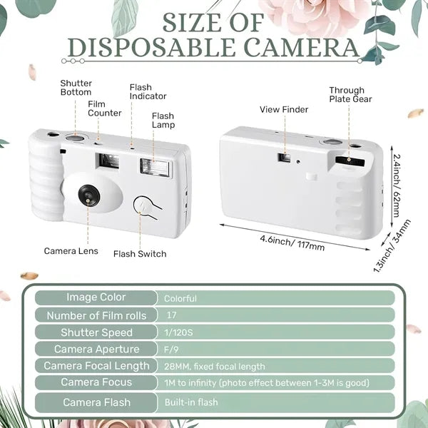 17 Exp Disposable Camera With Custom Wrap
