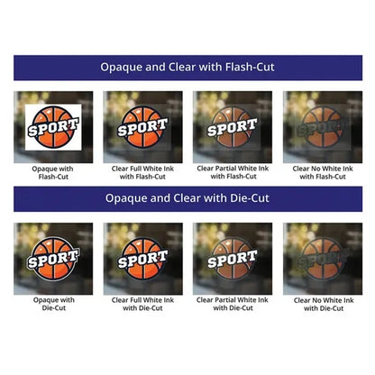 Die-Cut Clear Window Decals  (12" x 12"/Sqft)