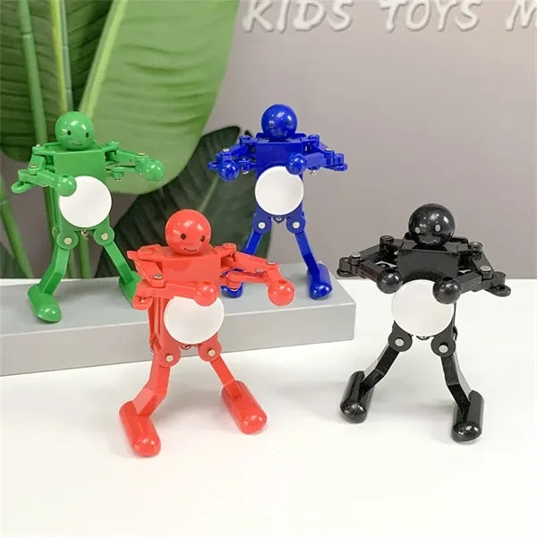 Wind-Up Dancing Robot with Spinning Logo Disc Toy