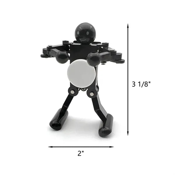 Wind-Up Dancing Robot with Spinning Logo Disc Toy