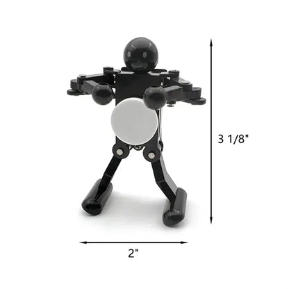 Wind-Up Dancing Robot with Spinning Logo Disc Toy