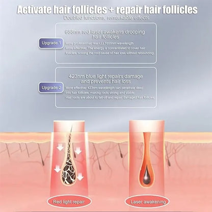 2 in 1 Electric Hair Oil Applicator Scalp Massager Comb