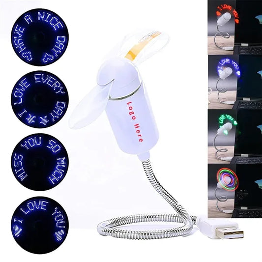 Small USB Fan With Cool Message Display