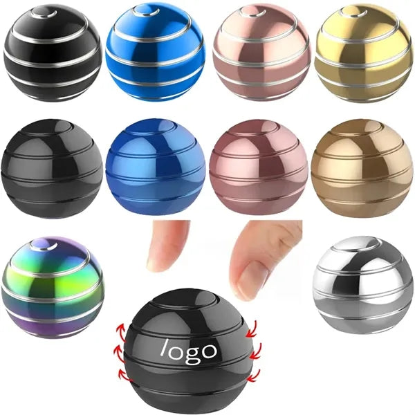Metal Optical Illusion Fidget Spinner Ball Kinetic Desk Toy