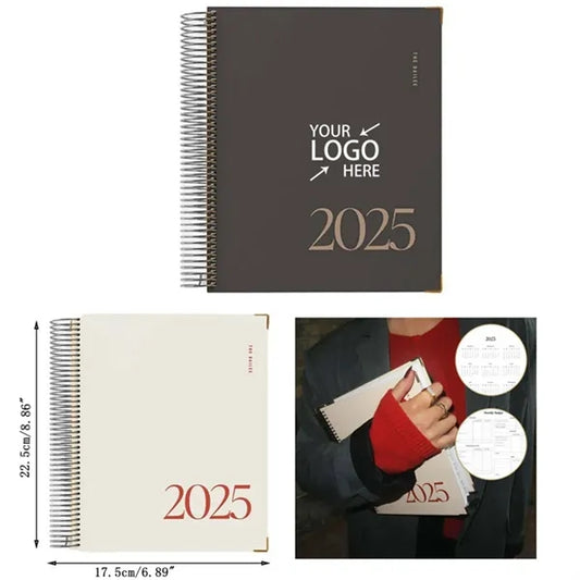 THE DAILEE 2025 Daily Planner Calendar Spiral Notebook