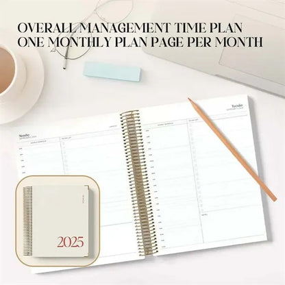THE DAILEE 2025 Daily Planner Calendar Spiral Notebook