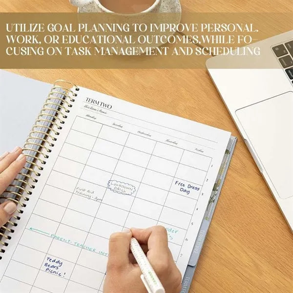 THE DAILEE 2025 Daily Planner Calendar Spiral Notebook