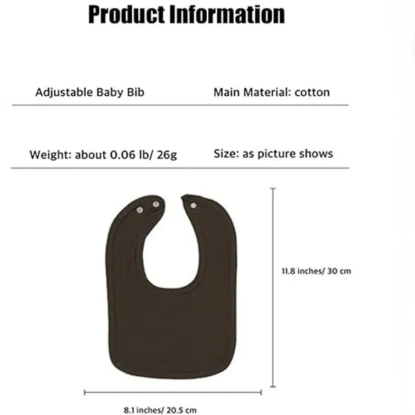 Soft Cotton Muslin Baby Bibs for Unisex Boys Girls