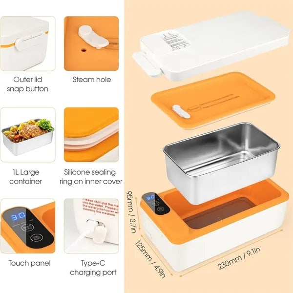 USB Rechargeable Cordless Heated Lunch Box