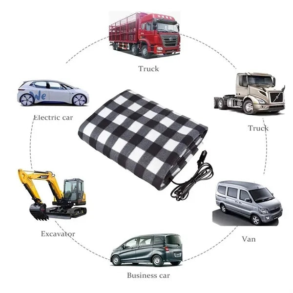 12 Volt Electric Heated Blanket for Car Truck SUV or RV