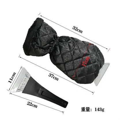 Waterproof Snow Ice Scraper with Glove for Car Windshield