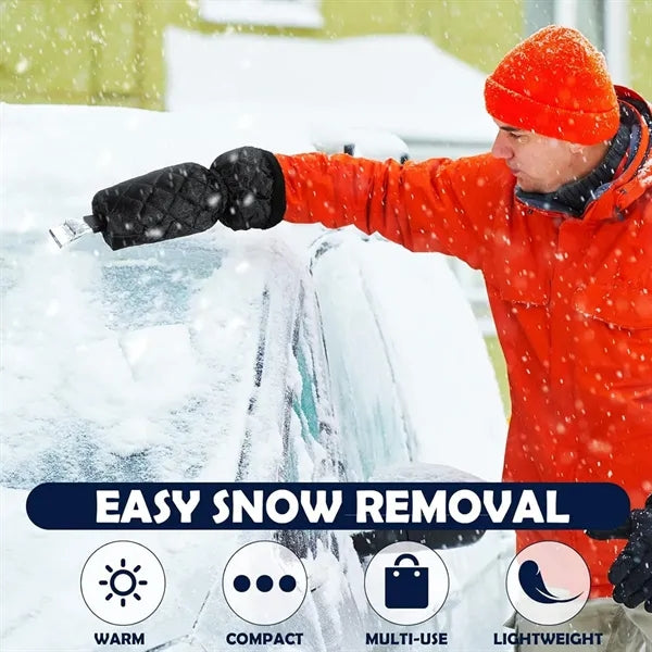 Waterproof Snow Ice Scraper with Glove for Car Windshield