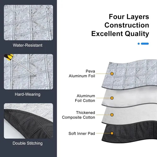Car Ice and Snow Windshield Cover with Side Mirror Protector