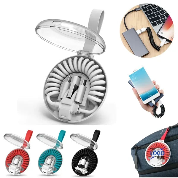 Extendable Charging Cable Set with 3 USB Adapters