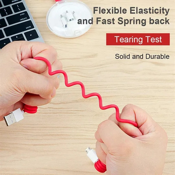 Extendable Charging Cable Set with 3 USB Adapters