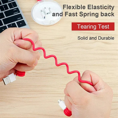 Extendable Charging Cable Set with 3 USB Adapters