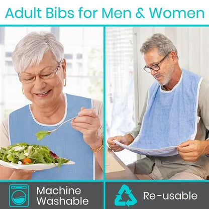 Waterproof Terry Cloth Bibs for Adults