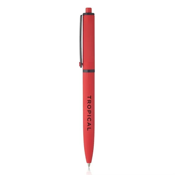 Solid Rubber Coated Plastic Ballpoint Pens