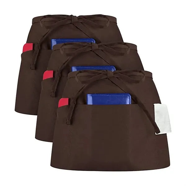 3 Pockets  Server Half Aprons