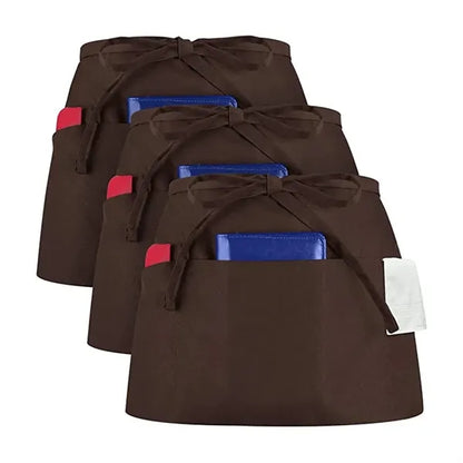 3 Pockets  Server Half Aprons