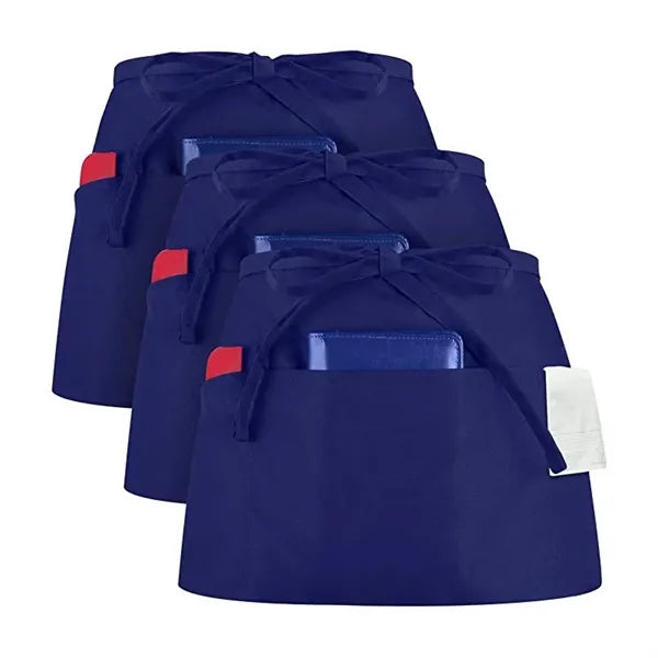 3 Pockets  Server Half Aprons