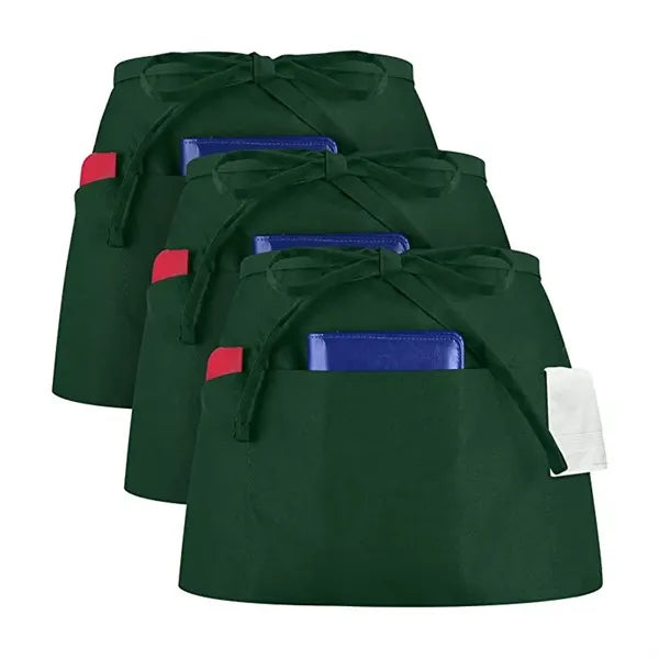 3 Pockets  Server Half Aprons