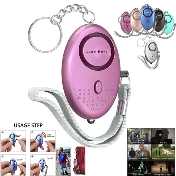 Self-Defense Security Alarm Keychain With LED
