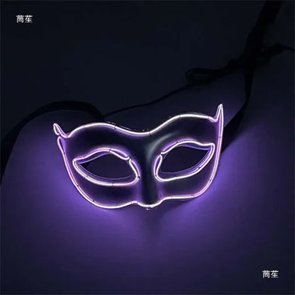 Cold light luminous half face ball masks makeup party