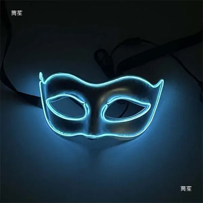 Cold light luminous half face ball masks makeup party