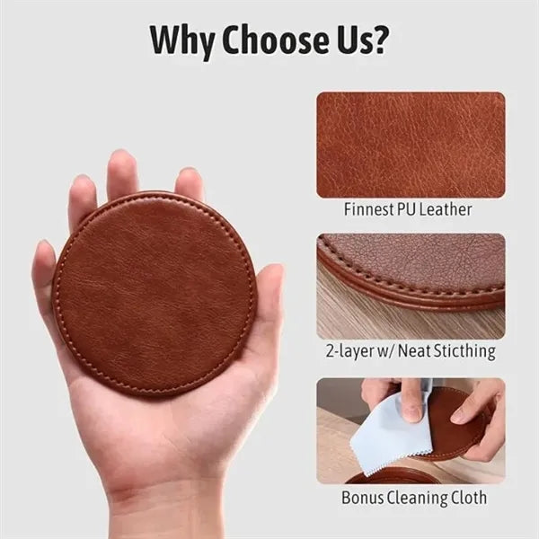 PU Coaster set of 6pcs