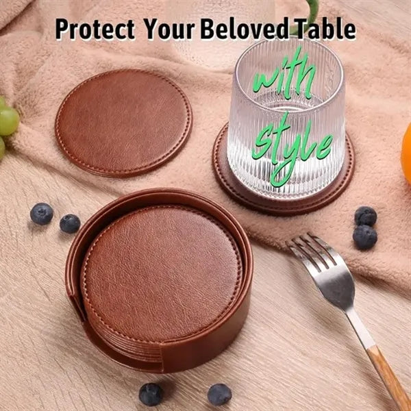 PU Coaster set of 6pcs