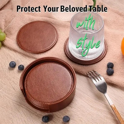 PU Coaster set of 6pcs