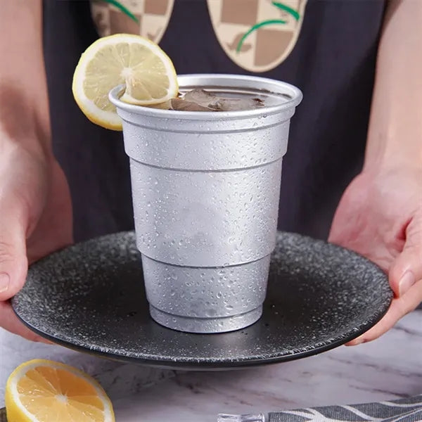 16oz. Recyclable Aluminum Beer Cups for Parties and Outdoors