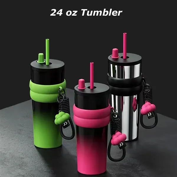 24 Oz. Insulated Tumbler Stainless Steel With Lid