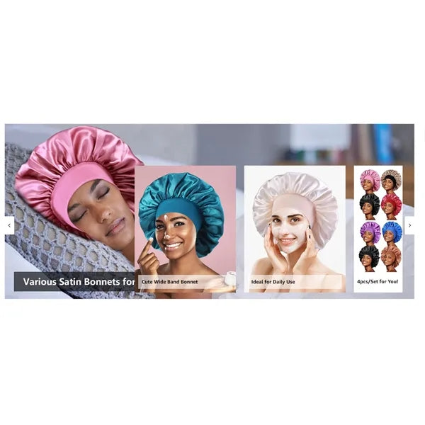 Satin Bonnet Hair Cap 12.6"