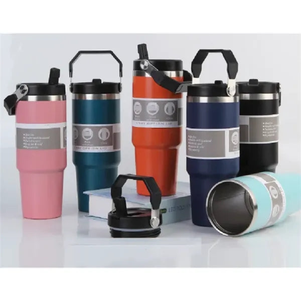 30oz Stainless Steel Tumbler with Straw