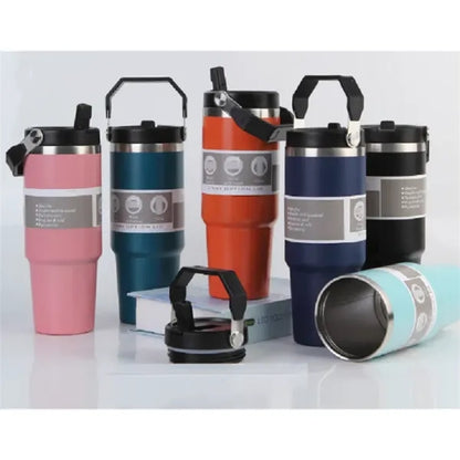 30oz Stainless Steel Tumbler with Straw